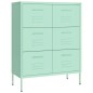 vidaXL Schubladenschrank Minzgrün 80x35x101,5 cm Stahl vidaXL Schubladenschrank Minzgrün 80x35x101,5 cm Stahl