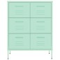 vidaXL Schubladenschrank Minzgrün 80x35x101,5 cm Stahl vidaXL Schubladenschrank Minzgrün 80x35x101,5 cm Stahl