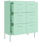 vidaXL Schubladenschrank Minzgrün 80x35x101,5 cm Stahl vidaXL Schubladenschrank Minzgrün 80x35x101,5 cm Stahl