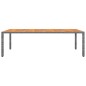vidaXL Gartentisch Grau 250x100x75 cm Poly Rattan & Massivholz Akazie vidaXL Gartentisch Grau 250x100x75 cm Poly Rattan & Massivholz Akazie