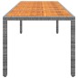 vidaXL Gartentisch Grau 250x100x75 cm Poly Rattan & Massivholz Akazie vidaXL Gartentisch Grau 250x100x75 cm Poly Rattan & Massivholz Akazie