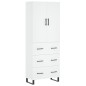 Highboard Weiß 69,5x34x180 cm Holzwerkstoff Highboard Weiß 69,5x34x180 cm Holzwerkstoff