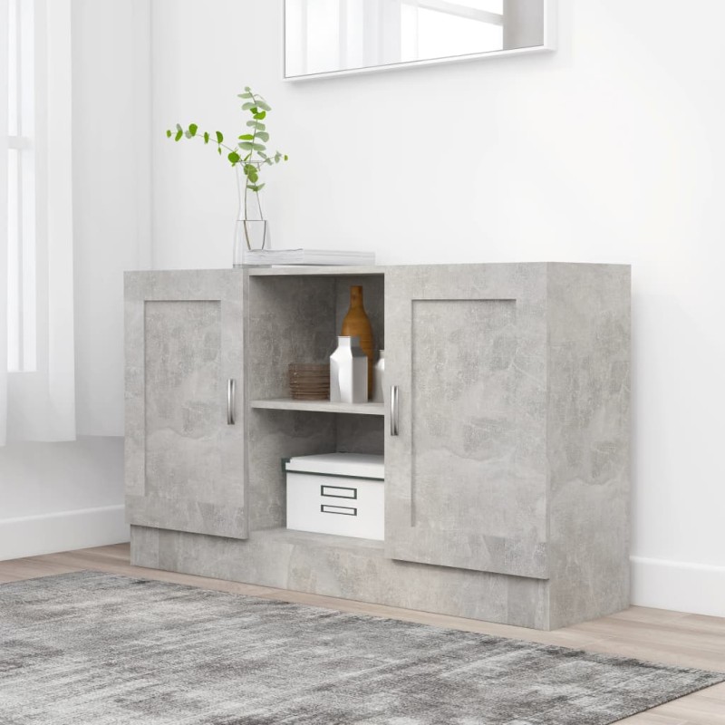 vidaXL Sideboard Betongrau 120x30,5x70 cm Holzwerkstoff vidaXL Sideboard Betongrau 120x30,5x70 cm Holzwerkstoff