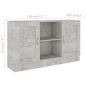 vidaXL Sideboard Betongrau 120x30,5x70 cm Holzwerkstoff vidaXL Sideboard Betongrau 120x30,5x70 cm Holzwerkstoff