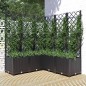 vidaXL Pflanzkübel mit Spalier Schwarz 120x120x136 cm PP vidaXL Pflanzkübel mit Spalier Schwarz 120x120x136 cm PP