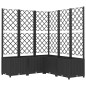 vidaXL Pflanzkübel mit Spalier Schwarz 120x120x136 cm PP vidaXL Pflanzkübel mit Spalier Schwarz 120x120x136 cm PP