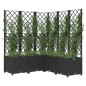 vidaXL Pflanzkübel mit Spalier Schwarz 120x120x136 cm PP vidaXL Pflanzkübel mit Spalier Schwarz 120x120x136 cm PP
