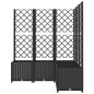 vidaXL Pflanzkübel mit Spalier Schwarz 120x120x136 cm PP vidaXL Pflanzkübel mit Spalier Schwarz 120x120x136 cm PP