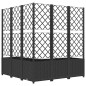 vidaXL Pflanzkübel mit Spalier Schwarz 120x120x136 cm PP vidaXL Pflanzkübel mit Spalier Schwarz 120x120x136 cm PP