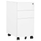 vidaXL Aktenschrank mit Rollen Weiß 30x45x59 cm Stahl vidaXL Aktenschrank mit Rollen Weiß 30x45x59 cm Stahl