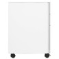 vidaXL Aktenschrank mit Rollen Weiß 30x45x59 cm Stahl vidaXL Aktenschrank mit Rollen Weiß 30x45x59 cm Stahl