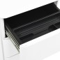 vidaXL Aktenschrank mit Rollen Weiß 30x45x59 cm Stahl vidaXL Aktenschrank mit Rollen Weiß 30x45x59 cm Stahl