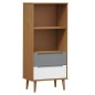 vidaXL Bücherregal MOLDE Braun 60x35x133,5 cm Massivholz Kiefer vidaXL Bücherregal MOLDE Braun 60x35x133,5 cm Massivholz Kiefer