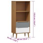 vidaXL Bücherregal MOLDE Braun 60x35x133,5 cm Massivholz Kiefer vidaXL Bücherregal MOLDE Braun 60x35x133,5 cm Massivholz Kiefer