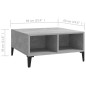 vidaXL Couchtisch Betongrau 60x60x30 cm Holzwerkstoff vidaXL Couchtisch Betongrau 60x60x30 cm Holzwerkstoff