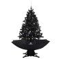 vidaXL Schneiender Weihnachtsbaum mit Schirmfuß Schwarz 140 cm PVC vidaXL Schneiender Weihnachtsbaum mit Schirmfuß Schwarz 140 cm PVC