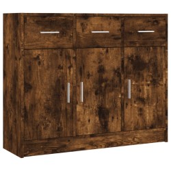 vidaXL Sideboard Räuchereiche 91x28x75 cm Holzwerkstoff
