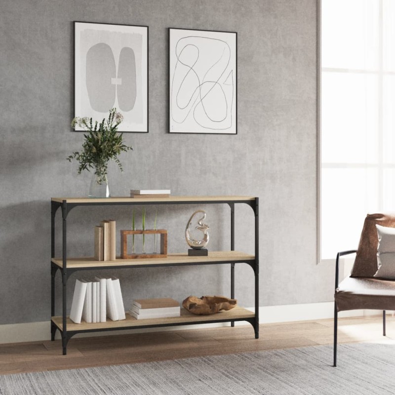 vidaXL Bücherregal Sonoma-Eiche 100x33x70,5 cm Holzwerkstoff und Stahl vidaXL Bücherregal Sonoma-Eiche 100x33x70,5 cm Holzwerkstoff und Stahl
