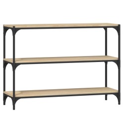 vidaXL Bücherregal Sonoma-Eiche 100x33x70,5 cm Holzwerkstoff und Stahl