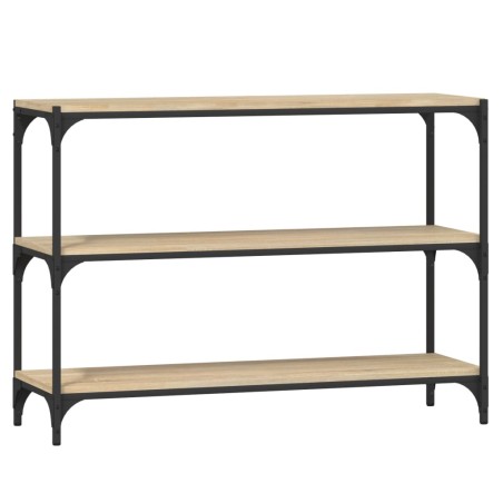 vidaXL Bücherregal Sonoma-Eiche 100x33x70,5 cm Holzwerkstoff und Stahl