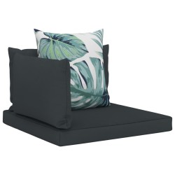 Palettensofa-Auflagen 4 Stk. Anthrazit Stoff