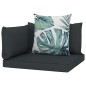Palettensofa-Auflagen 4 Stk. Anthrazit Stoff Palettensofa-Auflagen 4 Stk. Anthrazit Stoff