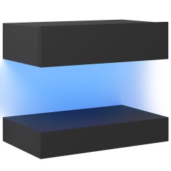 vidaXL TV-Schrank mit LED-Leuchten Grau 60x35 cm