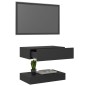vidaXL TV-Schrank mit LED-Leuchten Grau 60x35 cm vidaXL TV-Schrank mit LED-Leuchten Grau 60x35 cm