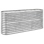 vidaXL Hochbeet Pulverbeschichteter Stahl 152x40x68 cm Silbern vidaXL Hochbeet Pulverbeschichteter Stahl 152x40x68 cm Silbern