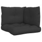 Palettenkissen 3-tlg. Schwarz Stoff Palettenkissen 3-tlg. Schwarz Stoff