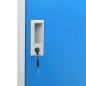 vidaXL Schließfachschrank Hellgrau und Blau 90x45x92,5 cm Stahl vidaXL Schließfachschrank Hellgrau und Blau 90x45x92,5 cm Stahl