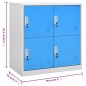 vidaXL Schließfachschrank Hellgrau und Blau 90x45x92,5 cm Stahl vidaXL Schließfachschrank Hellgrau und Blau 90x45x92,5 cm Stahl