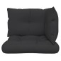 Palettenkissen 3-tlg. Schwarz Stoff Palettenkissen 3-tlg. Schwarz Stoff