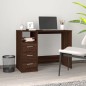 vidaXL Schreibtisch mit Schubladen Braun Eichen-Optik 102x50x76 cm vidaXL Schreibtisch mit Schubladen Braun Eichen-Optik 102x50x76 cm