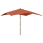 vidaXL Sonnenschirm mit Holzmast Terrakotta 300x300x273 cm vidaXL Sonnenschirm mit Holzmast Terrakotta 300x300x273 cm