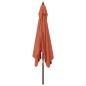 vidaXL Sonnenschirm mit Holzmast Terrakotta 300x300x273 cm vidaXL Sonnenschirm mit Holzmast Terrakotta 300x300x273 cm