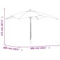 vidaXL Sonnenschirm mit Holzmast Terrakotta 300x300x273 cm vidaXL Sonnenschirm mit Holzmast Terrakotta 300x300x273 cm