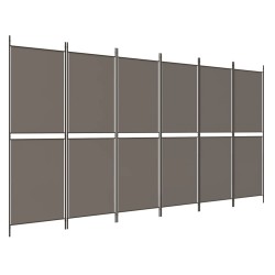 vidaXL 6-tlg. Paravent Anthrazit 300x180 cm Stoff