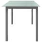 vidaXL Gartentisch Hellgrau 150x90x74 cm Aluminium und Glas vidaXL Gartentisch Hellgrau 150x90x74 cm Aluminium und Glas