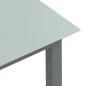 vidaXL Gartentisch Hellgrau 150x90x74 cm Aluminium und Glas vidaXL Gartentisch Hellgrau 150x90x74 cm Aluminium und Glas