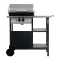 Gasgrill mit Beistelltisch auf 3 Ebenen Schwarz und Silbern Gasgrill mit Beistelltisch auf 3 Ebenen Schwarz und Silbern