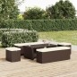 vidaXL Hocker mit Kissen Braun 40x30x40 cm Poly Rattan vidaXL Hocker mit Kissen Braun 40x30x40 cm Poly Rattan