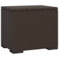 vidaXL Hocker mit Kissen Braun 40x30x40 cm Poly Rattan vidaXL Hocker mit Kissen Braun 40x30x40 cm Poly Rattan