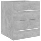 vidaXL Waschbeckenunterschrank Betongrau 41x38,5x48 cm Holzwerkstoff vidaXL Waschbeckenunterschrank Betongrau 41x38,5x48 cm Holzwerkstoff