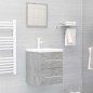 vidaXL Waschbeckenunterschrank Betongrau 41x38,5x48 cm Holzwerkstoff vidaXL Waschbeckenunterschrank Betongrau 41x38,5x48 cm Holzwerkstoff