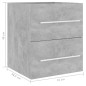 vidaXL Waschbeckenunterschrank Betongrau 41x38,5x48 cm Holzwerkstoff vidaXL Waschbeckenunterschrank Betongrau 41x38,5x48 cm Holzwerkstoff