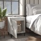 vidaXL Nachttische mit Metallbeinen 2 Stk. Betongrau 40x30x50 cm vidaXL Nachttische mit Metallbeinen 2 Stk. Betongrau 40x30x50 cm