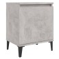 vidaXL Nachttische mit Metallbeinen 2 Stk. Betongrau 40x30x50 cm vidaXL Nachttische mit Metallbeinen 2 Stk. Betongrau 40x30x50 cm