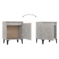 vidaXL Nachttische mit Metallbeinen 2 Stk. Betongrau 40x30x50 cm vidaXL Nachttische mit Metallbeinen 2 Stk. Betongrau 40x30x50 cm