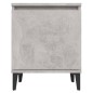 vidaXL Nachttische mit Metallbeinen 2 Stk. Betongrau 40x30x50 cm vidaXL Nachttische mit Metallbeinen 2 Stk. Betongrau 40x30x50 cm